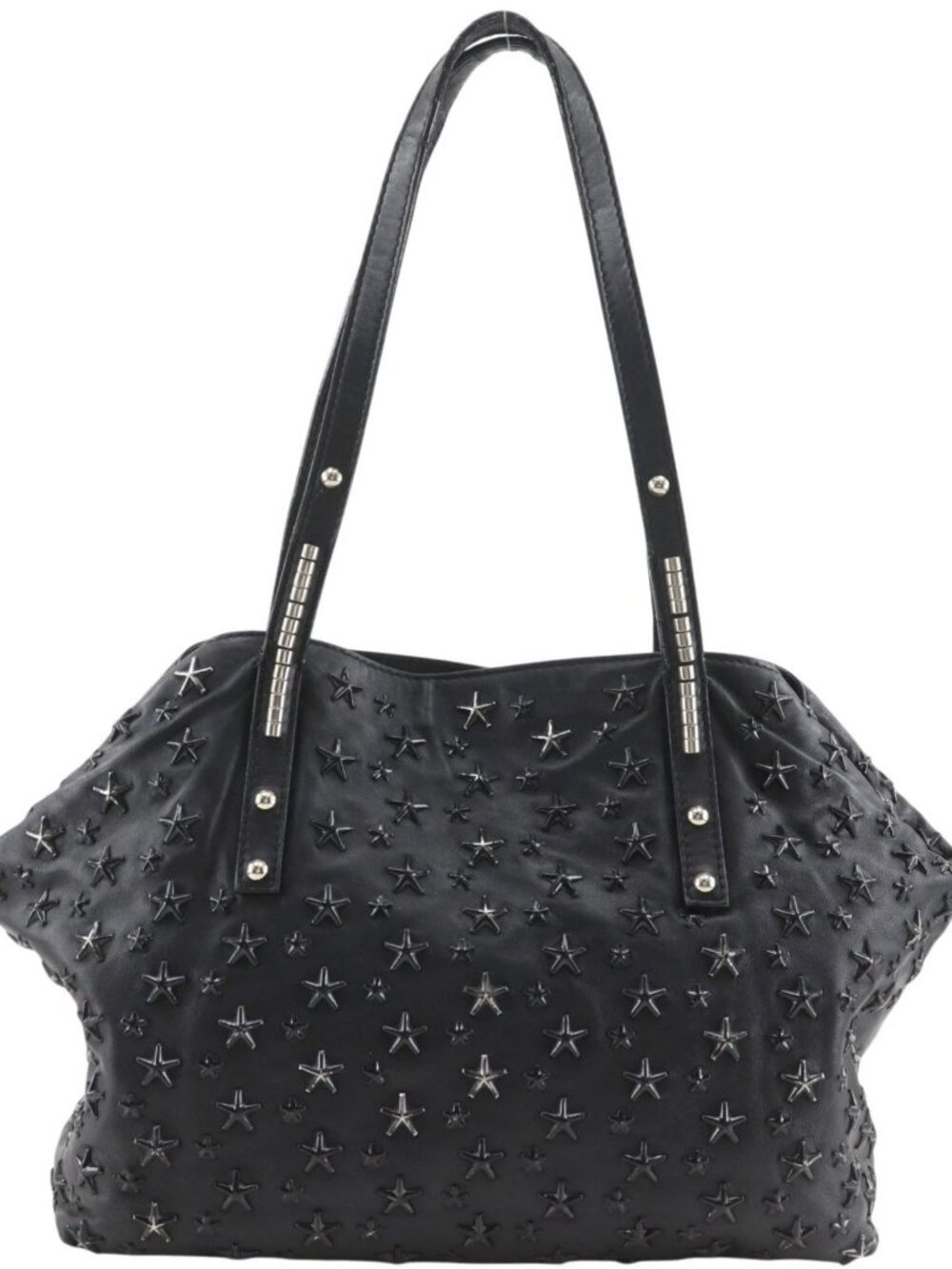 JIMMY CHOO Star studs Tote Bag black leather Star Women